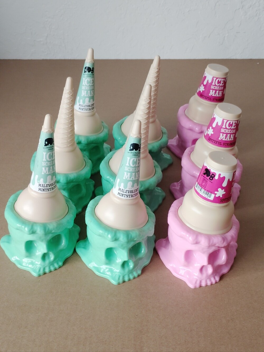 Bulk Lot of 9 Target Halloween Ice Scream Man Melting Skull Figures Brutherford